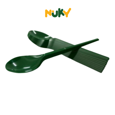 Muỗng nhựa xanh lá - trà sữa