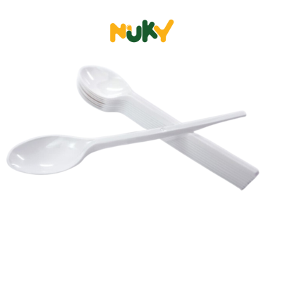 Muỗng nhựa trắng trà sữa