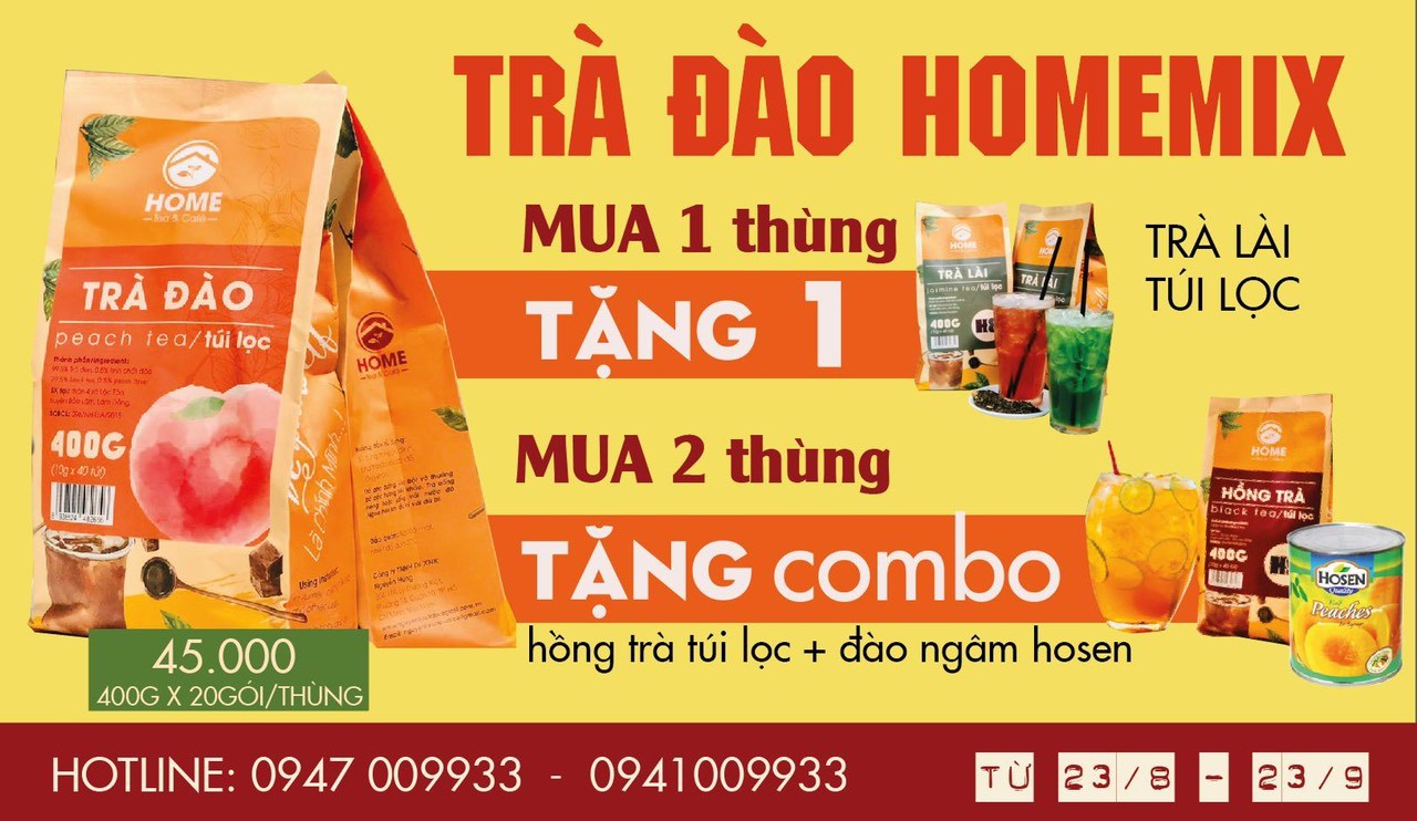 KHUYẾN MÃI TRÀ ĐÀO HOMEMIX